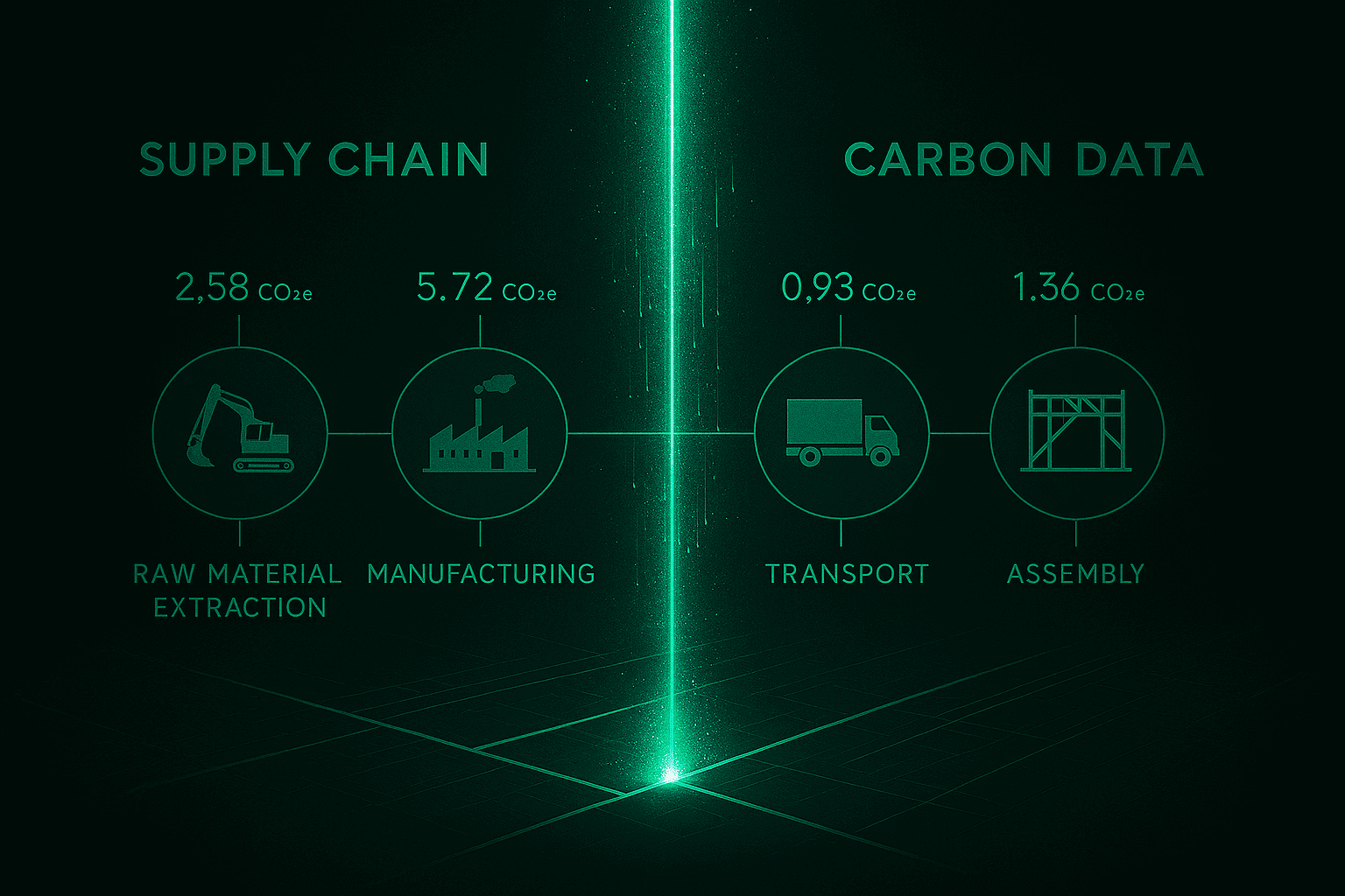 Lifecycle Carbon Analysis at the Speed of Light